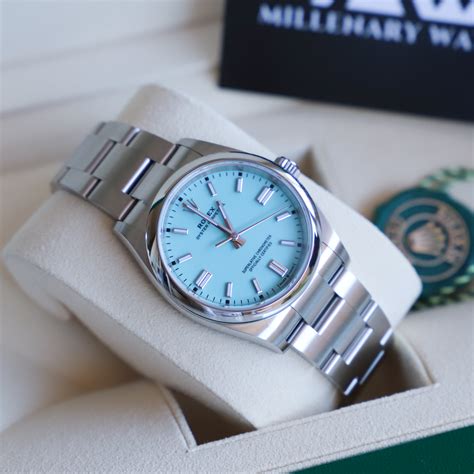 rolex watch with tiffany blue face|Rolex tiffany blue 36mm price.